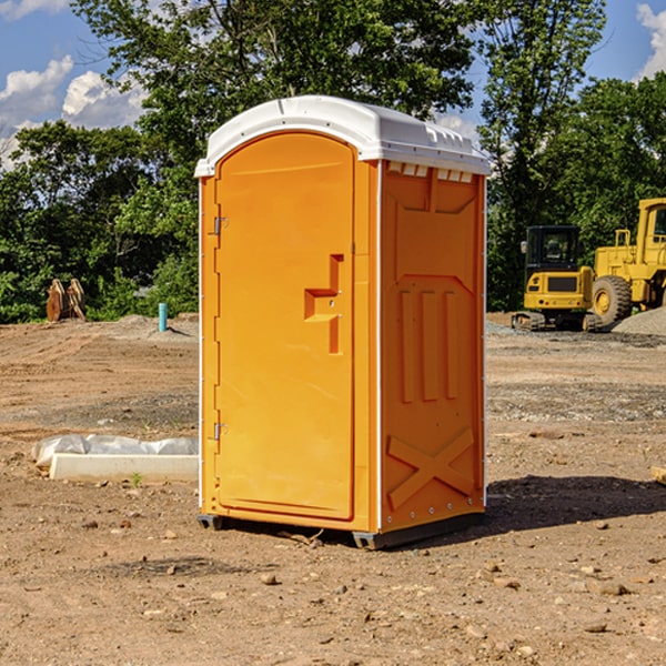 how often are the portable toilets cleaned and serviced during a rental period in Sands MI